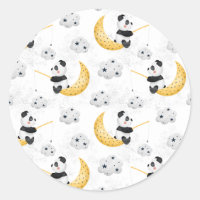 Mooie Waterverf Visser Panda Patroon 