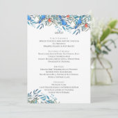 Mooie Waterverf vogels en olievlek Menu (Staand voorkant)