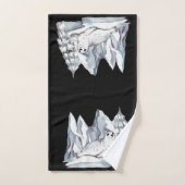 Mooie waterverf winterwonderland sneeuwvlokken bad handdoek (Handdoek)