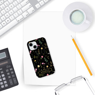 Mooie waterverf zomer bloemen met monogram