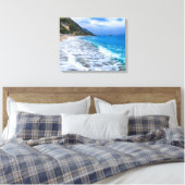 Mooie Waves Beach Scene Canvas Afdruk (Insitu (Slaapkamer))