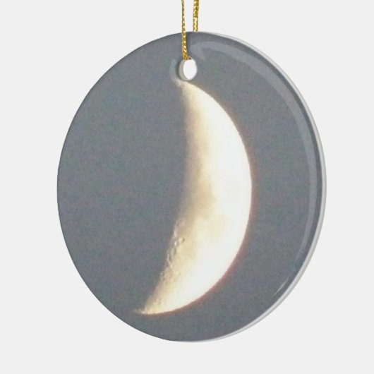 Mooie Waxing Crescent Moon in Dusk Custom Keramisch Ornament (Links)