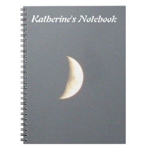 Mooie Waxing Crescent Moon in Dusk Customizabl Notitieboek
