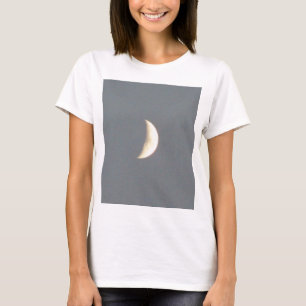 Mooie Waxing Crescent Moon in Dusk Dames T-shirt