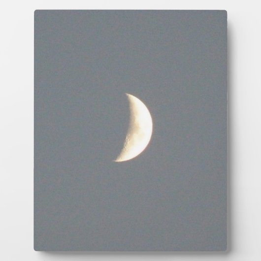 Mooie Waxing Crescent Moon in Dusk Plaque Fotoplaat (Voorkant)