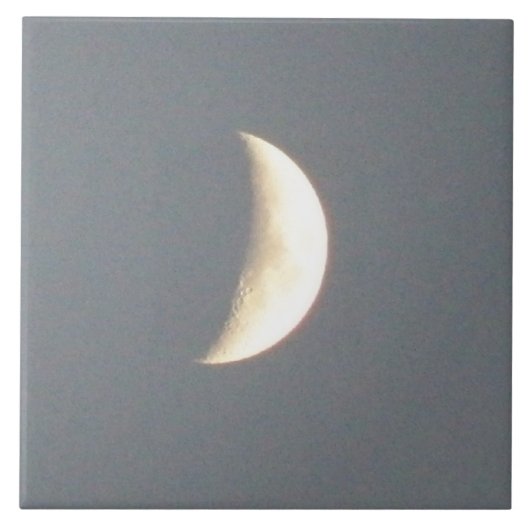 Mooie Waxing Crescent Moon in Dusk Tile Tegeltje (Voorkant)