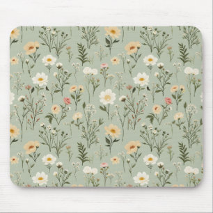 Mooie weidebloemen op groen muismat