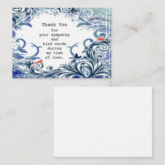 Mooie Wervelbloem Na Begrafenis Dank U Notitiekaartje (Voorkant / Achterkant)