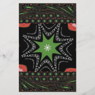 Mooie wervelende sterren achtergrond Print vector Briefpapier