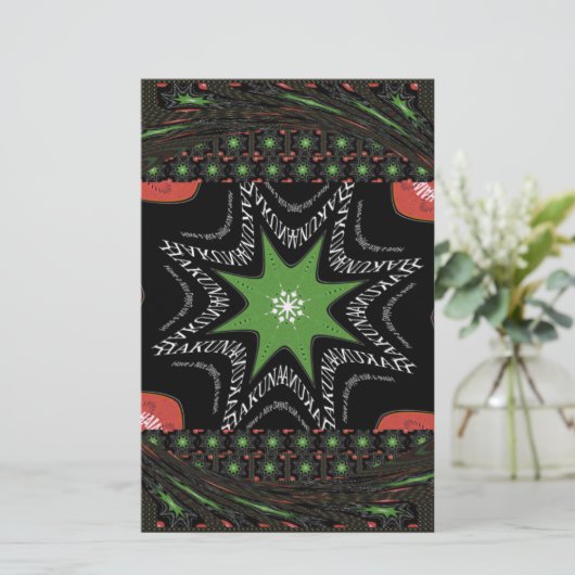 Mooie wervelende sterren achtergrond Print vector Briefpapier (Staand voorkant)