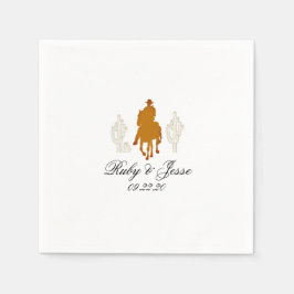 Mooie Westerne donkerbruine bruiloft Servet