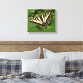 Mooie Westerne tijger Swallowtail Butterfly Canvas Afdruk (Insitu (Slaapkamer))