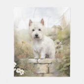 Mooie Westie Fleece Deken (Voorkant)