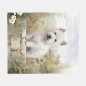 Mooie Westie Fleece Deken (Voorkant (Horizontaal))