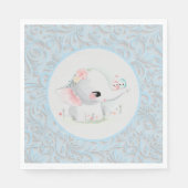 Mooie White Baby Elephant Servet (Voorkant)
