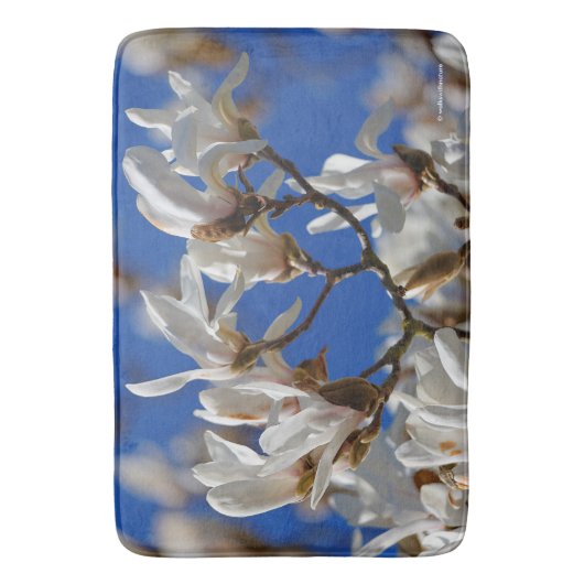 Mooie White Magnolia Sargentiana Flowers Badmat (Voorkant Verticaal)