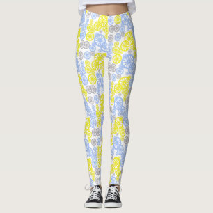 Mooie Wiel Cirkel Patroon Pastel Kleur Leggings