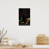 Mooie wijnfles poster (Keuken)
