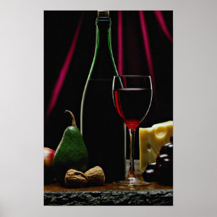 Mooie wijnfles poster