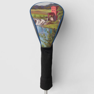 Mooie wijngaard in geel blauw rood groen golfheadcover