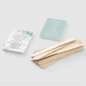 Mooie wijze greens Bloemen bruiloft programma Handwaaier (Niet-gemonteerd)