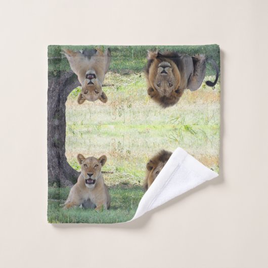 Mooie Wild Lions op het Oerwoud Bad Handdoek (Wasdoekje)