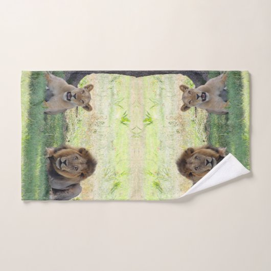 Mooie Wild Lions op het Oerwoud Bad Handdoek (Handdoek)