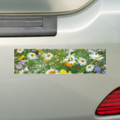Mooie wilde bloem en vlindermeadow bumpersticker (Op auto)