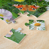 Mooie wilde bloem en vlindermeadow legpuzzel (Zijkant)