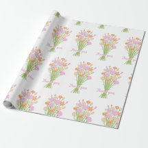 Mooie wilde bloem pastelkleurige bruiloftsdank je 