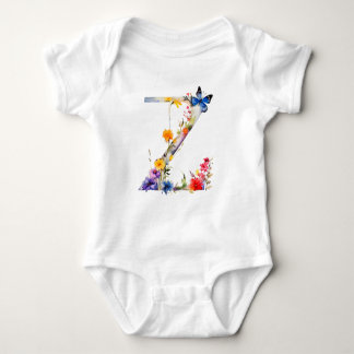 Mooie Wilde Bloem Vlinder Monogram Romper