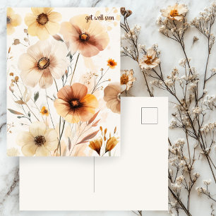 Mooie Wilde Bloemen Bloemen BETER BALD Briefkaart