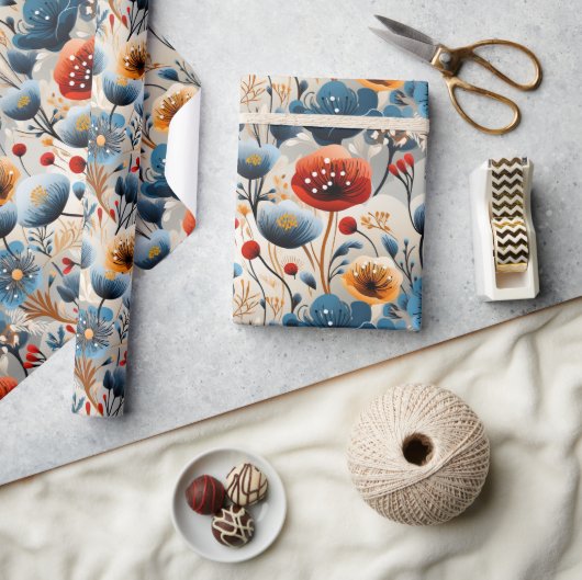 Mooie wilde bloemen cadeaupapier (Crafts)