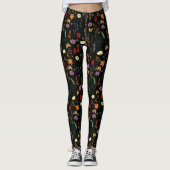 Mooie wilde bloemen en vlinders leggings (Voorkant)