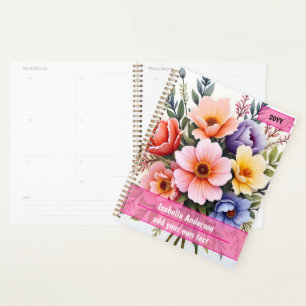 Mooie Wilde Bloemen Moderne Luxe Collectie Planner