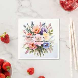 Mooie Wilde Bloemen Moderne Luxe Collectie Servet