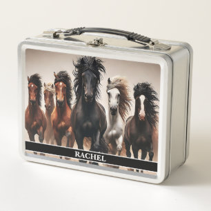 Mooie wilde paarden lunchbox
