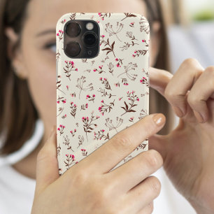 Mooie Wildflower Initiaal stijlvol iPhone 15 Pro Case