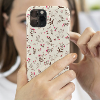 Mooie Wildflower Initiaal stijlvol iPhone 15 Pro Case