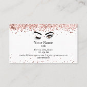 Mooie wink ogen en wenkbrauwen lange wimpers visitekaartje (Achterkant)