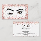 Mooie wink ogen en wenkbrauwen lange wimpers visitekaartje (Voorkant / Achterkant)