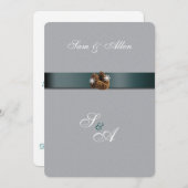 Mooie, winter bruiloft uitnodiging (Voorkant / Achterkant)