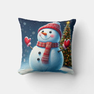 "Mooie Winter Charm: Kerstbomen & Sneeuwmannen De Kussen