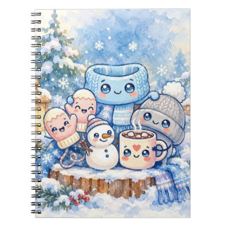 Mooie Winter Sneeuwman Spiraal Notebook Notitieboek