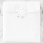 Mooie Winter Sneeuwvlokken Cadeau Naam Label Stick (Tas)