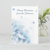 Mooie winter vorst kerst feestdagenkaart (Staand voorkant)