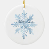 Mooie winter vorst kerst keramisch ornament (Achterkant)