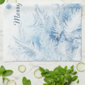 Mooie winter vorst kerst theedoek (Gevouwen)