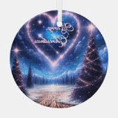 Mooie winter vrolijk kerst Ornament (Achterkant)