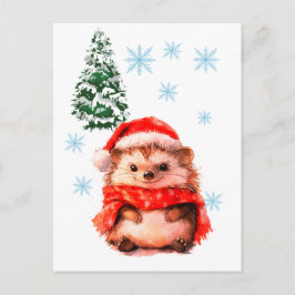 Mooie winterdierenansichtkaart voor kinderen - Wat Briefkaart